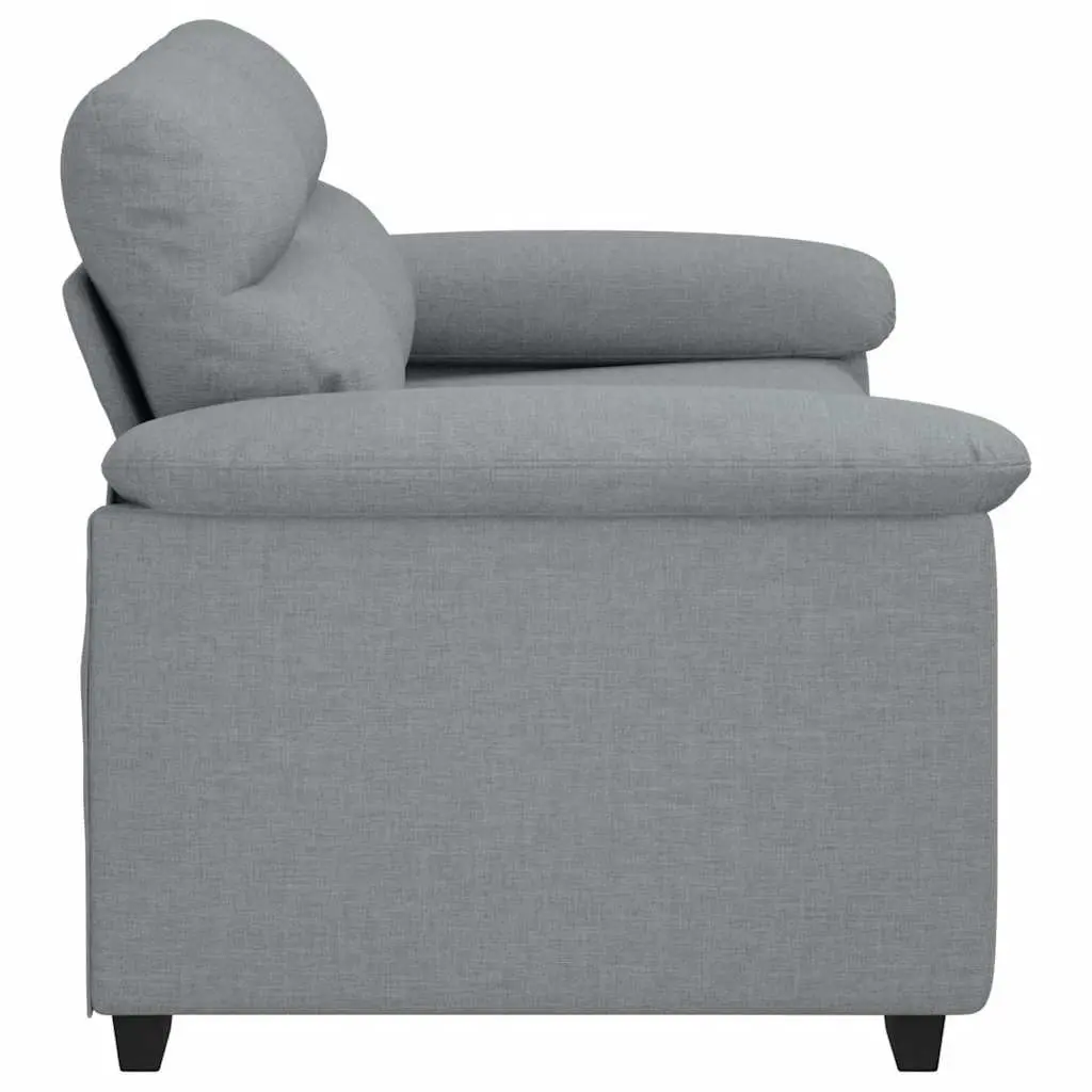 2-Seater Sofa Grey Fabric Living Room Furniture Upholstered Lounge Couch