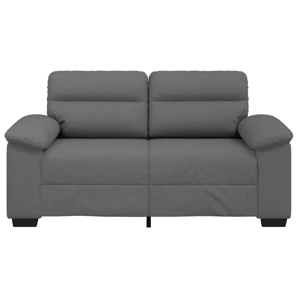2-Seater Sofa Grey Fabric Lounge Couch Living Room Furniture Relaxing Seating
