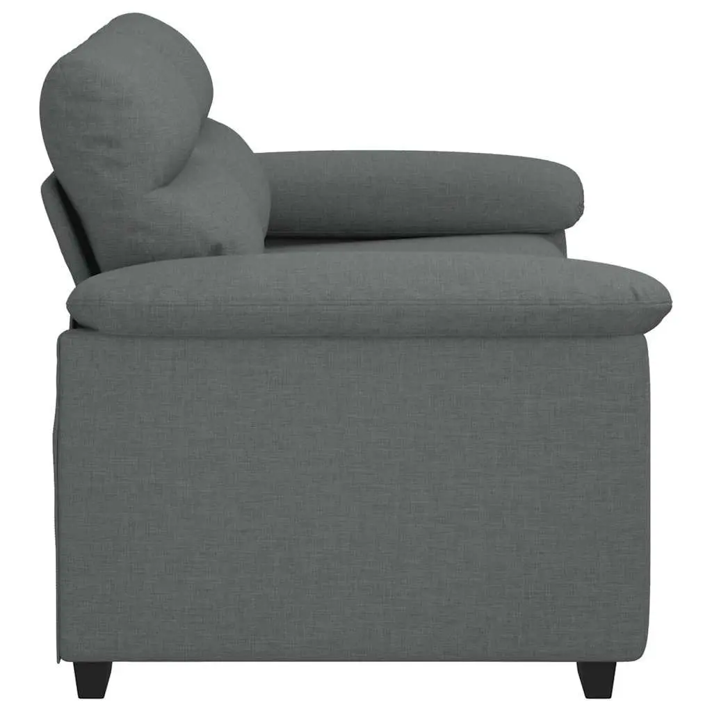 2-Seater Sofa Grey Fabric Lounge Couch Living Room Furniture Relaxing Seating