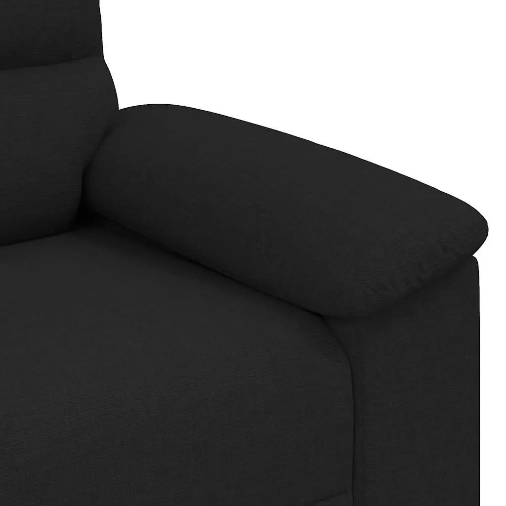 2-Seater Sofa Black Fabric Living Room 160x81x84 cm