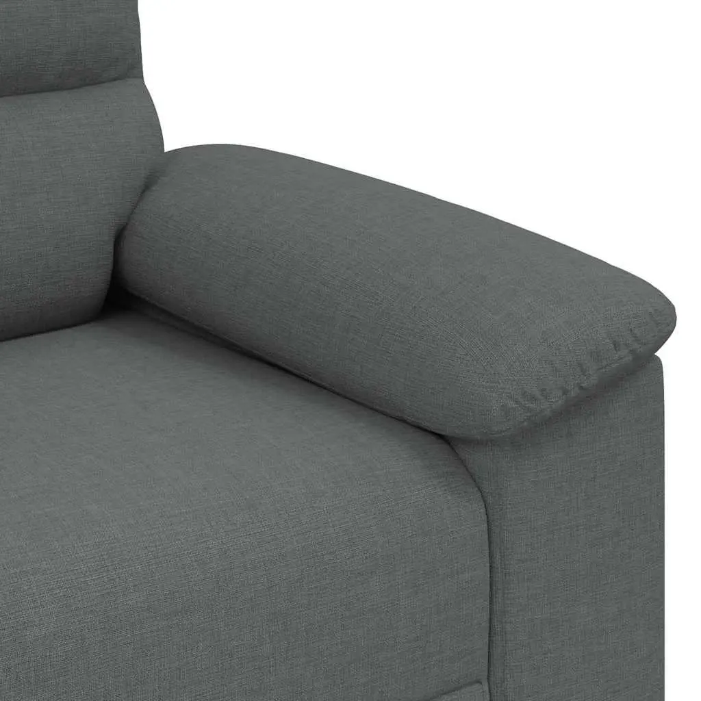 2-Seater Sofa Dark Grey Fabric Living Room 180cm