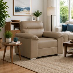 Specifications of the Brown Faux Leather Sofa Chair