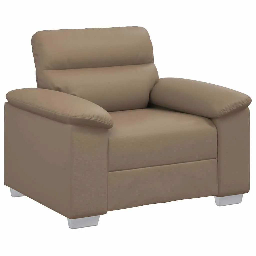 Sofa Chair Living Room Brown Faux Leather 100 x 81 x 84 cm
