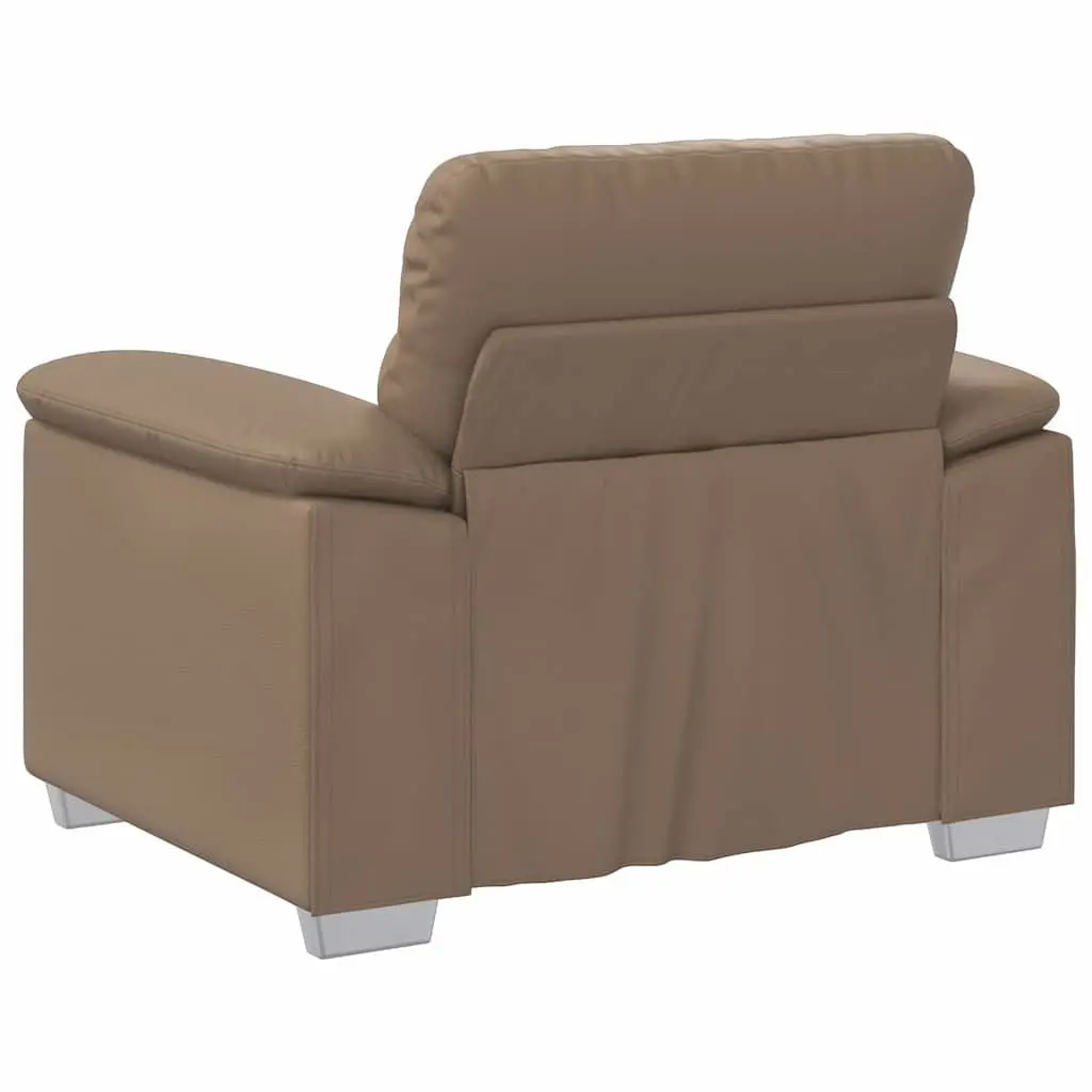 Sofa Chair Living Room Brown Faux Leather 100 x 81 x 84 cm