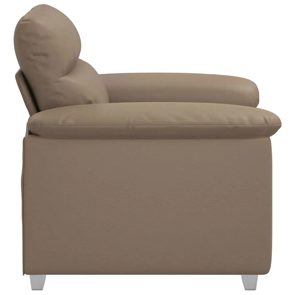 Sofa Chair Living Room Brown Faux Leather 100 x 81 x 84 cm