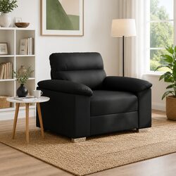 Specifications of Black Sofa Chair with Faux Leather