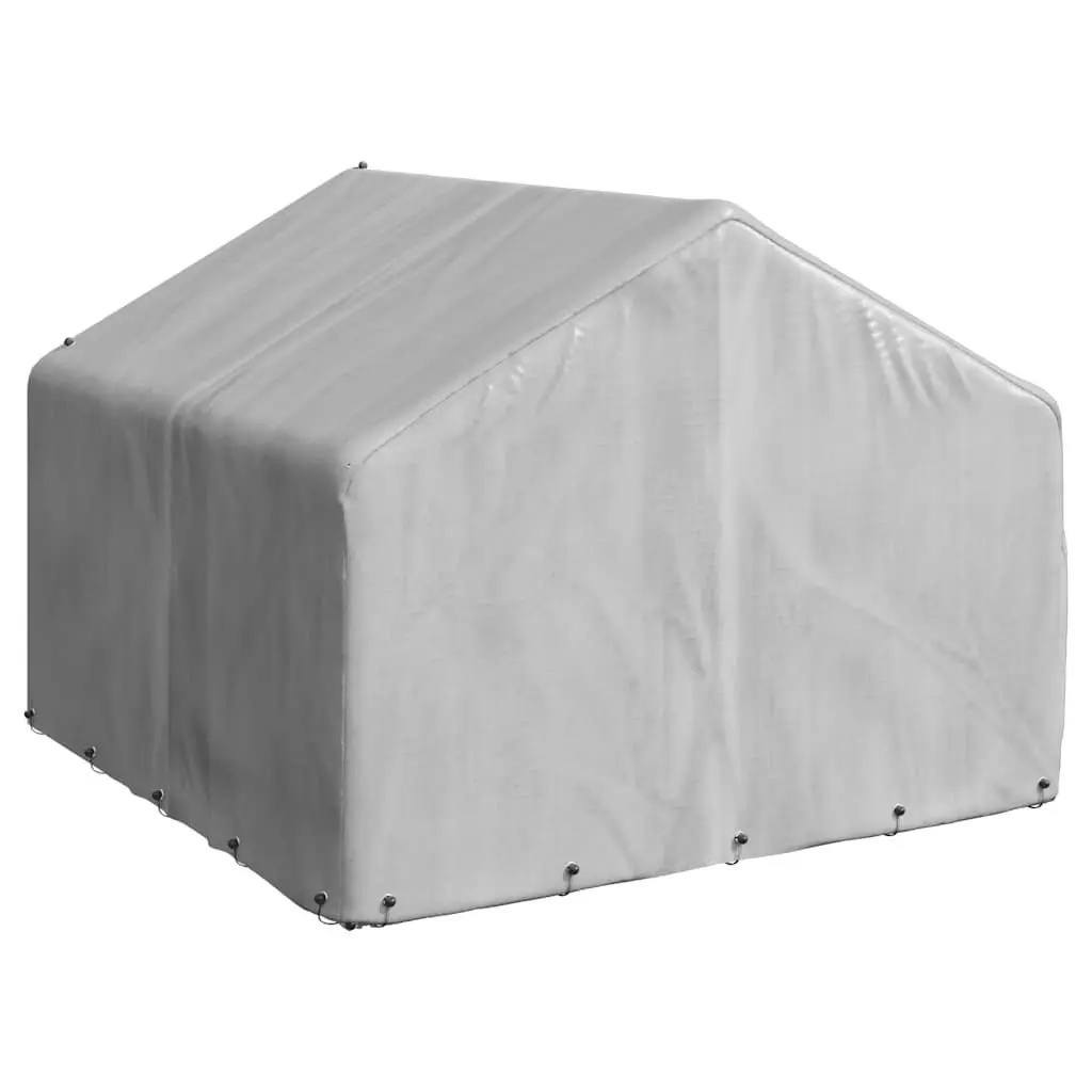 Outdoor Dog Kennel 2x2x1.5m Silver Galvanised Steel Pet Cage