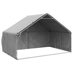 Outdoor Dog Kennel Specifications: 3x2x1.9m, Galvanised Steel
