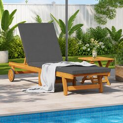 Adjustable Sun Lounger Dimensions: 199 x 63 x 85 cm, Brown