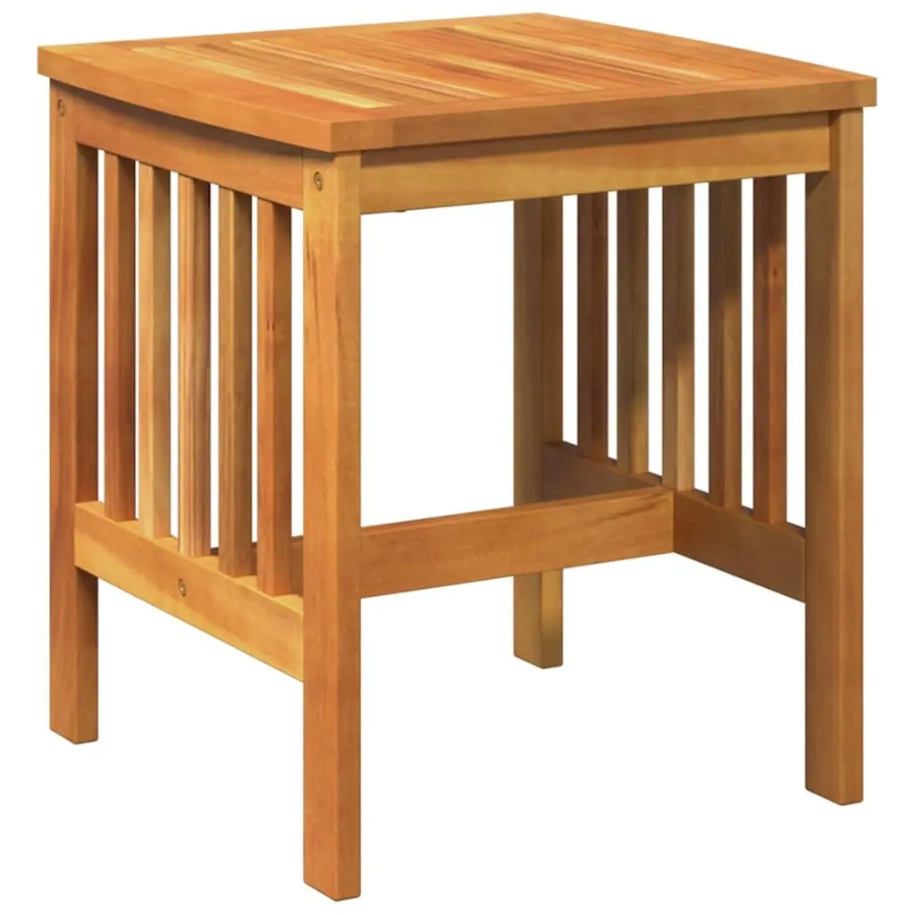 Outdoor Furniture Set 3 Piece Brown Acacia Wood Armchairs Side Table