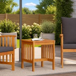 Outdoor Side Table - Acacia Wood with Oiled Finish