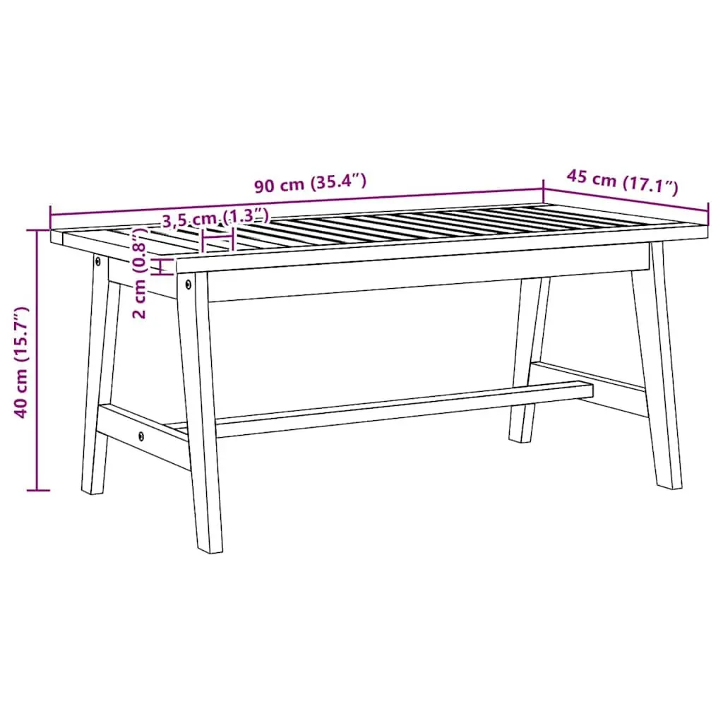 Solid Acacia Wood Coffee Table Outdoor Garden Furniture Oil Natural Brown