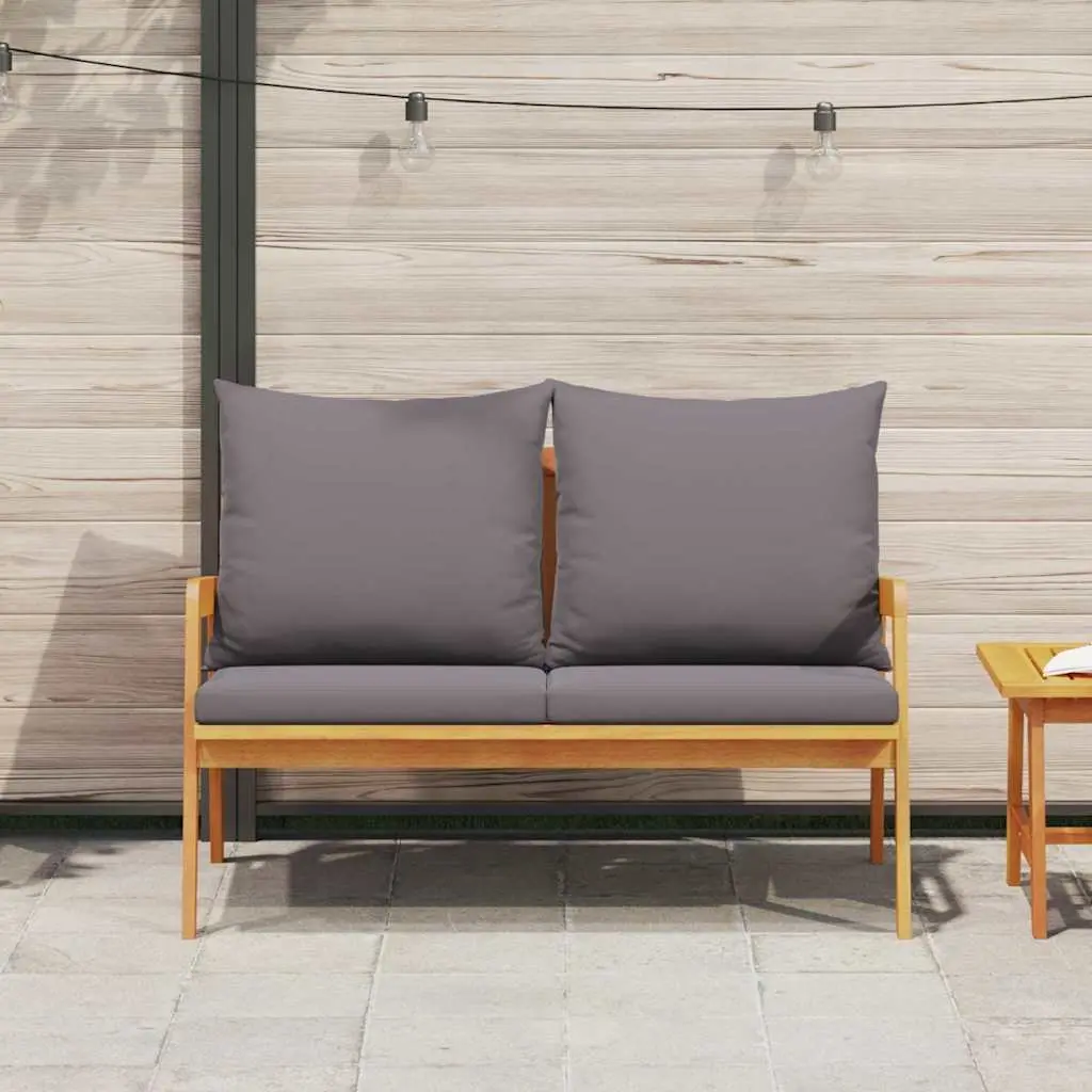 Garden Bench Solid Acacia Wood Oiled Outdoor Seating 115x65x71cm Brown