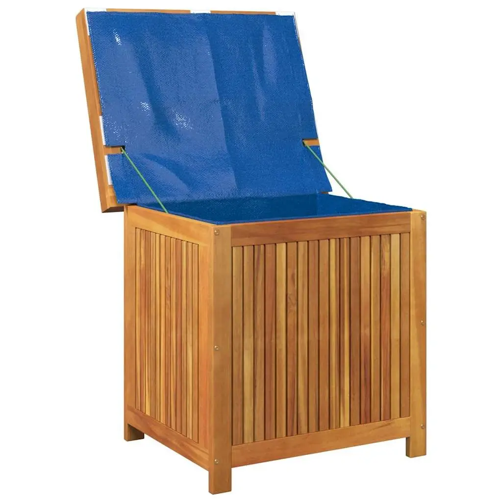 Outdoor Cushion Storage Box 60x50x61cm Solid Wood Garden Organiser with Lid