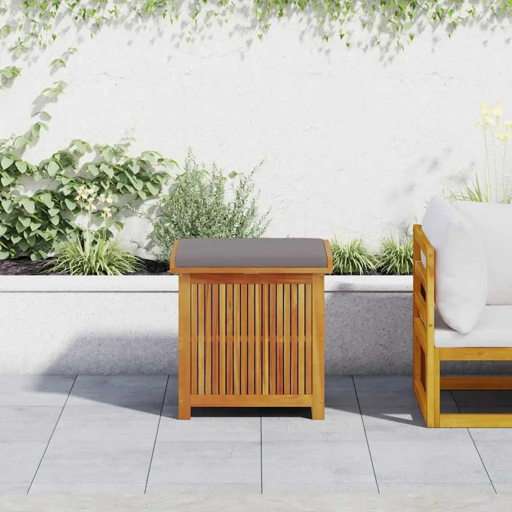Outdoor Cushion Storage Box Garden 60x50x61cm Solid Wood Acacia Brown