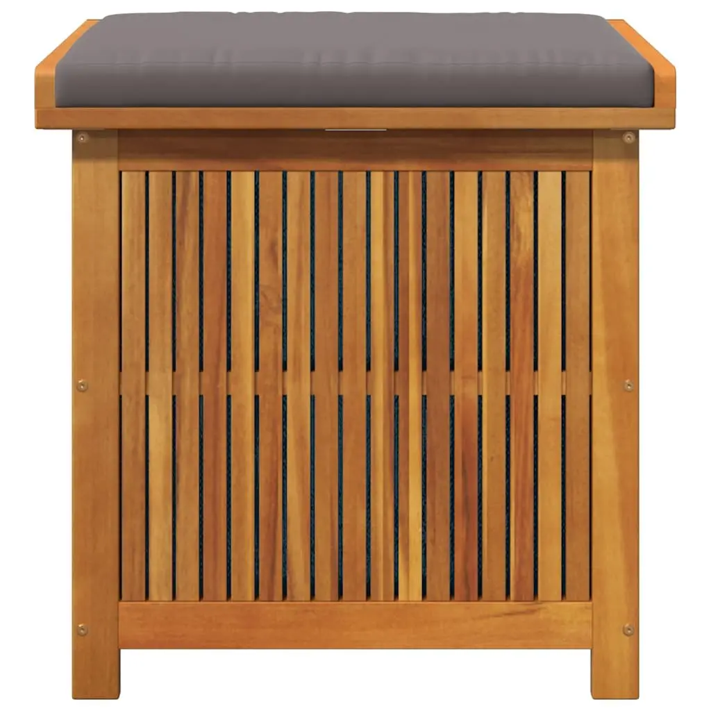 Outdoor Cushion Storage Box Garden 60x50x61cm Solid Wood Acacia Brown
