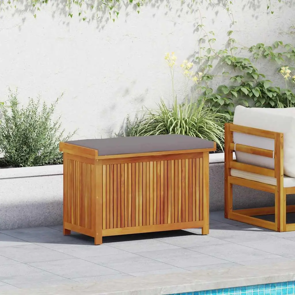 Outdoor Cushion Storage Box Garden 90x50x60.5cm Solid Acacia Wood