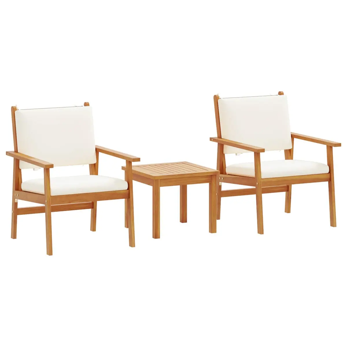 Garden Sofa Set Outdoor Use 3 Piece Cream White