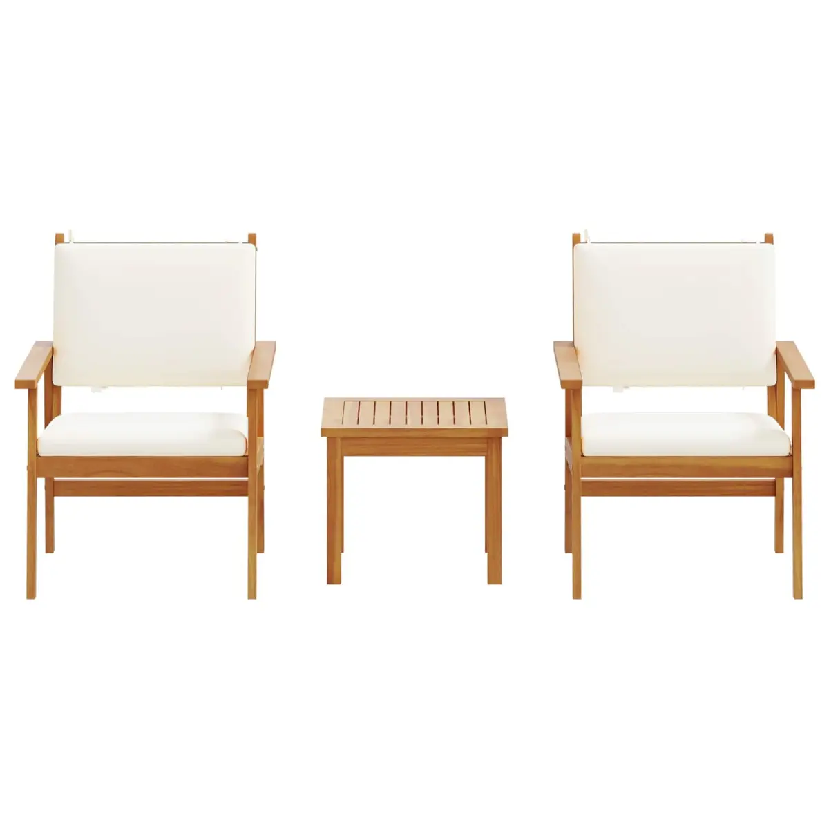 Garden Sofa Set Outdoor Use 3 Piece Cream White