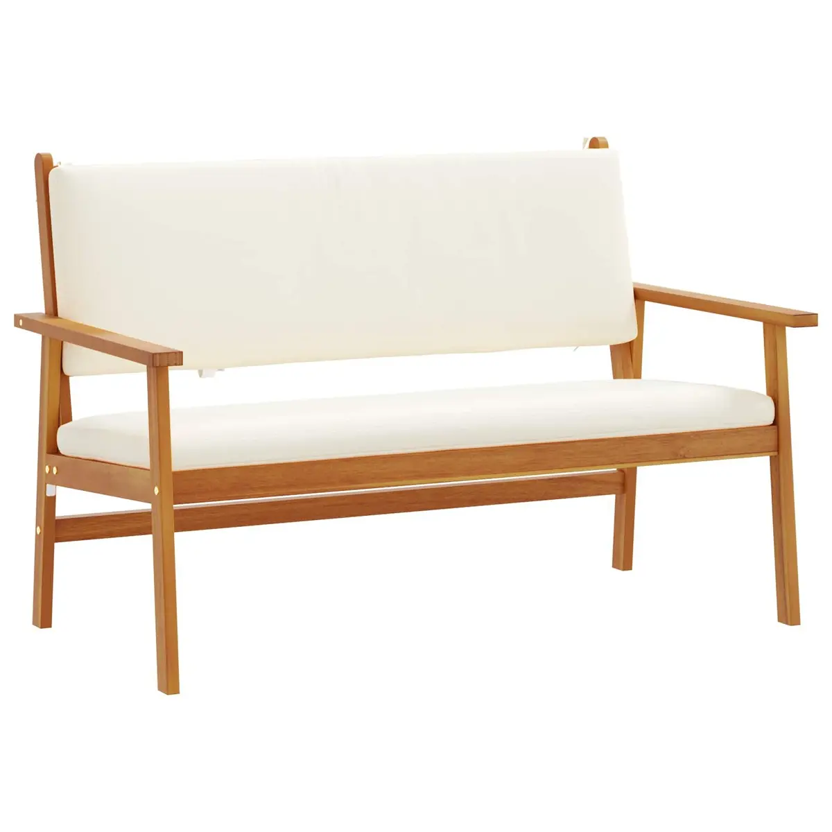 Garden Bench Outdoor Seating Set Cream White 1 Piece