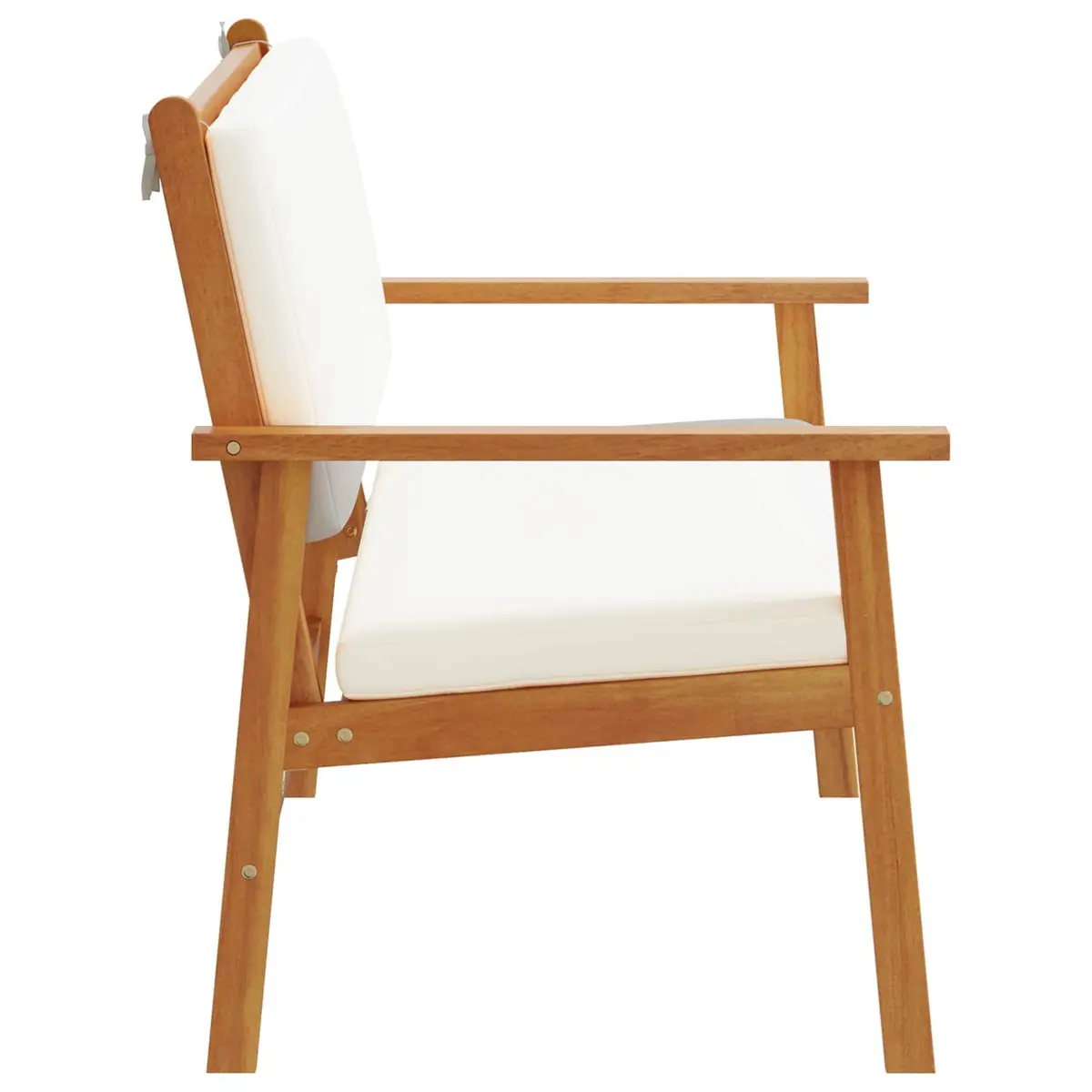 Garden Bench Outdoor Seating Set Cream White 1 Piece