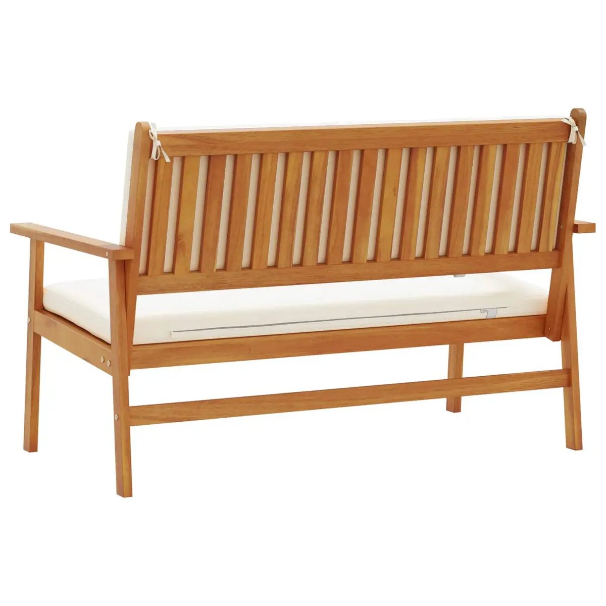 Garden Bench Outdoor Seating Set Cream White 1 Piece