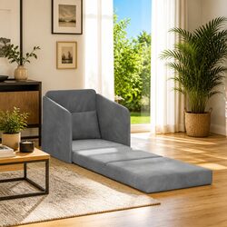 Specifications of Modern Grey Velvet Sofa Bed with Dual Function