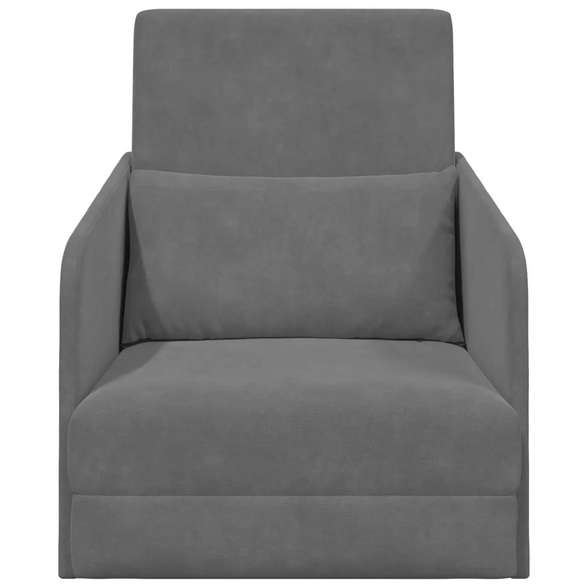 Grey Velvet Sofa Bed with Dual Function