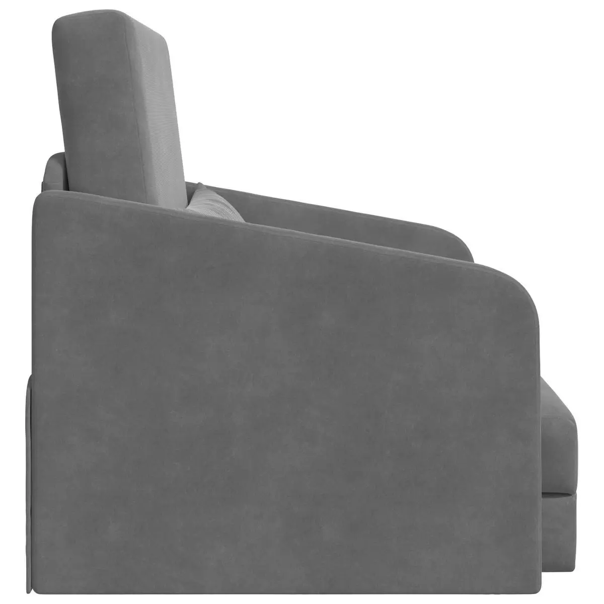 Grey Velvet Sofa Bed with Dual Function