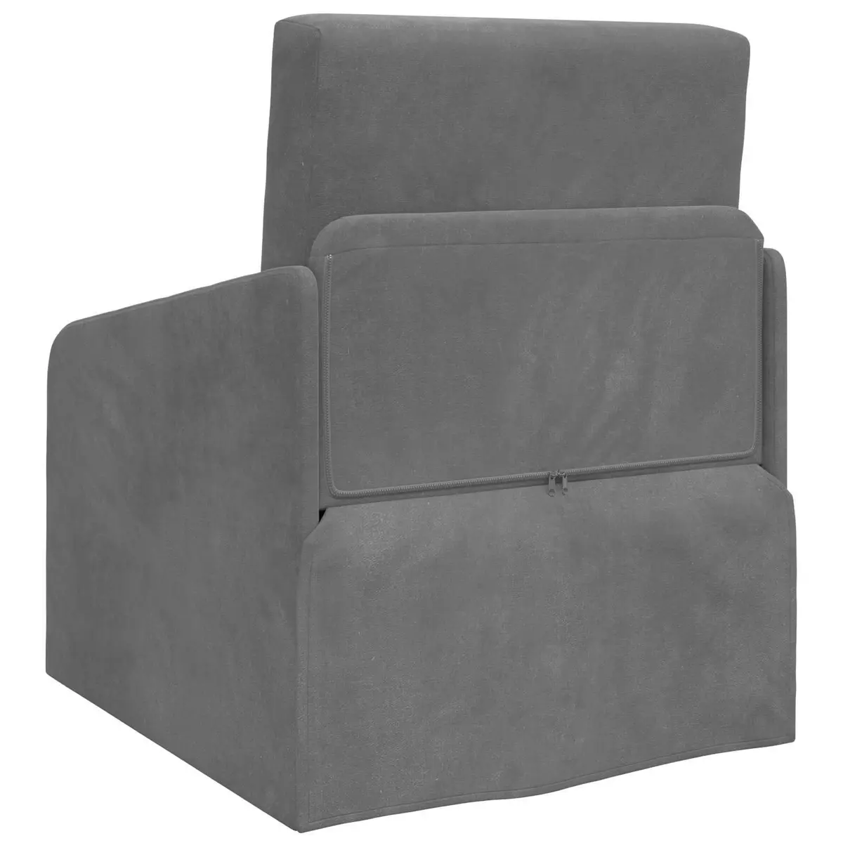 Grey Velvet Sofa Bed with Dual Function