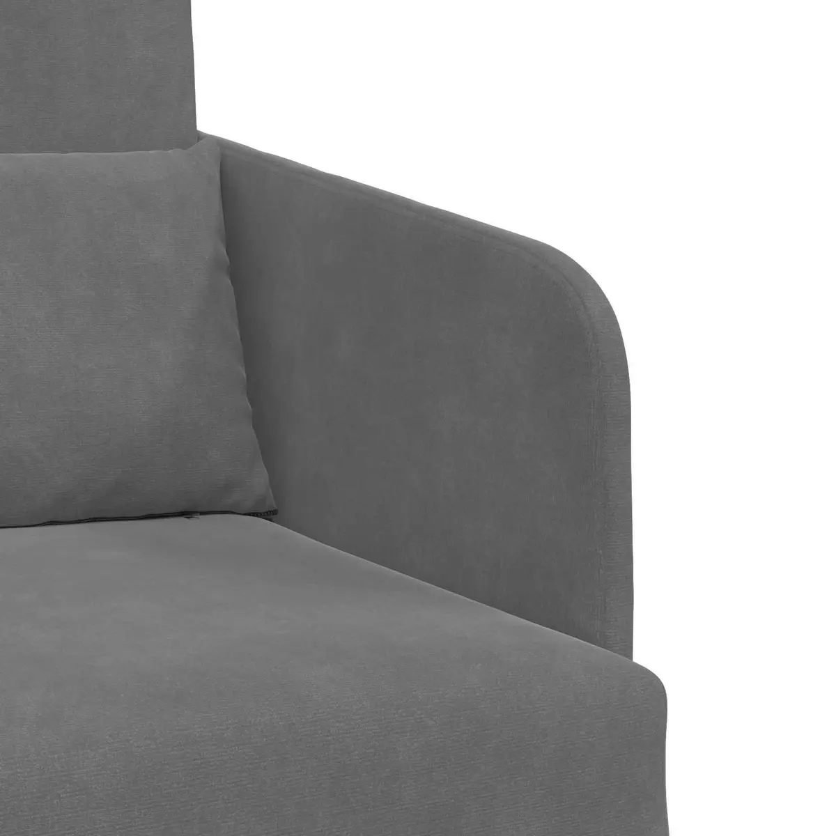 Grey Velvet Sofa Bed with Dual Function