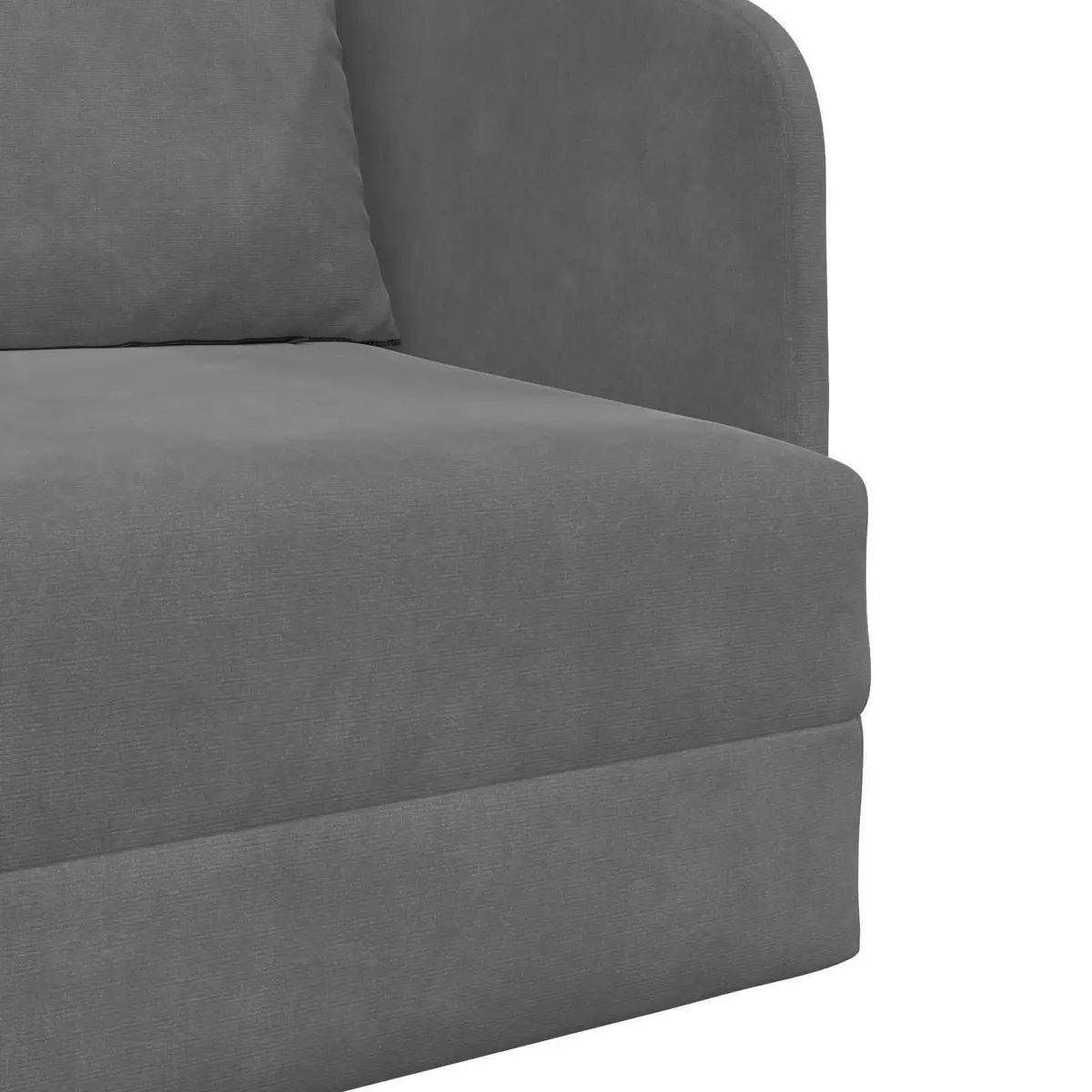 Grey Velvet Sofa Bed with Dual Function