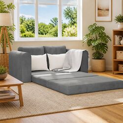 Specifications of Grey Velvet Sofa Bed 148x71x83cm