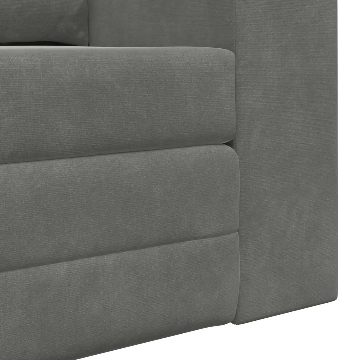 Sofa Bed Grey Velvet Living Room 148x71x83cm Convertible Couch