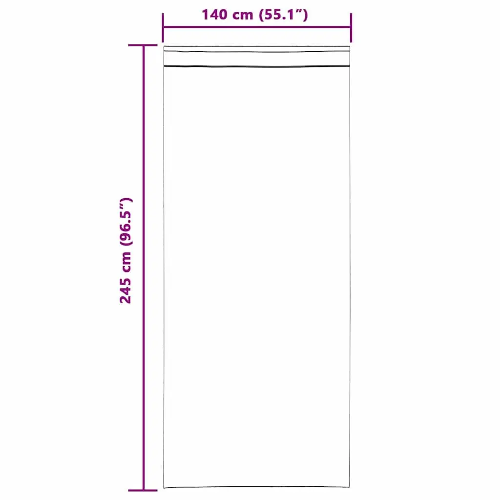 Light Blocking Cream Velvet Curtains 2 pcs 140 x 245 cm