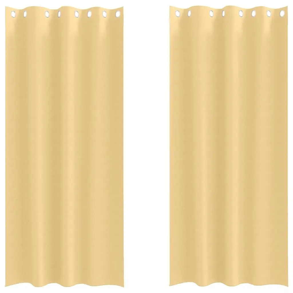 Blackout Curtains for Living Room Bedroom 245 x 140 cm Beige 2 pcs