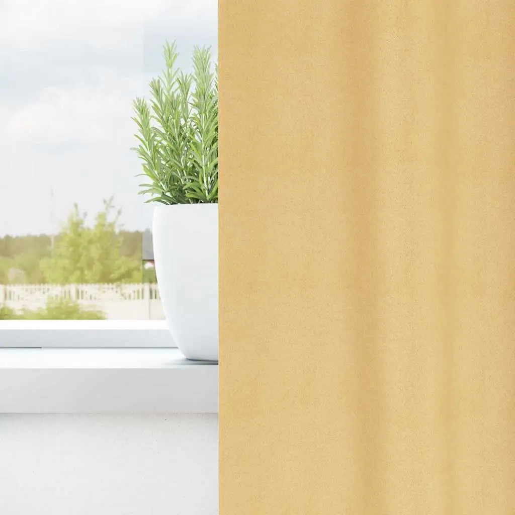 Blackout Curtains for Living Room Bedroom Office 245 x 140 cm Beige 2 Pieces