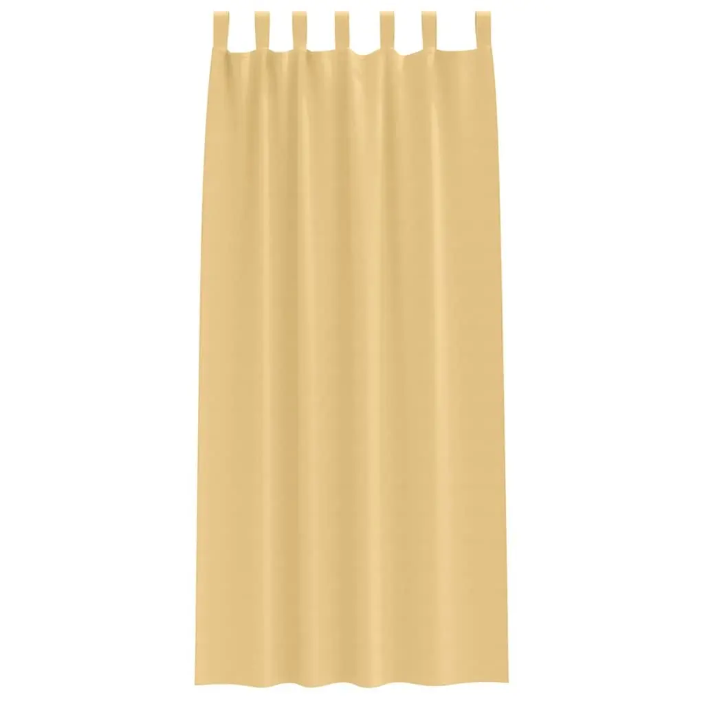 Blackout Curtains for Living Room Bedroom Office 245 x 140 cm Beige 2 Pieces