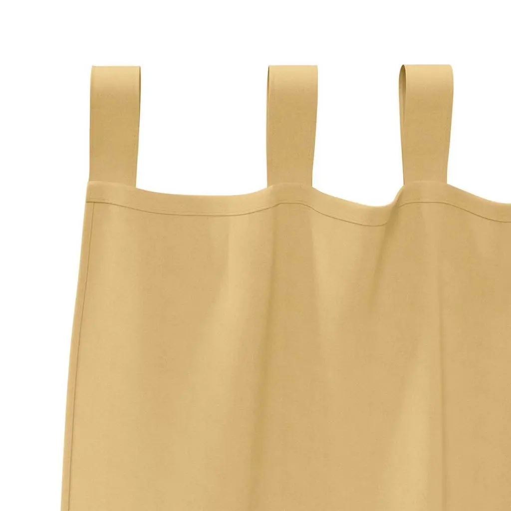 Blackout Curtains for Living Room Bedroom Office 245 x 140 cm Beige 2 Pieces