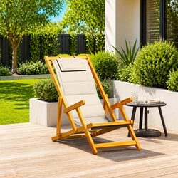 Specifications of Cream Folding Beach Chair for Outdoors