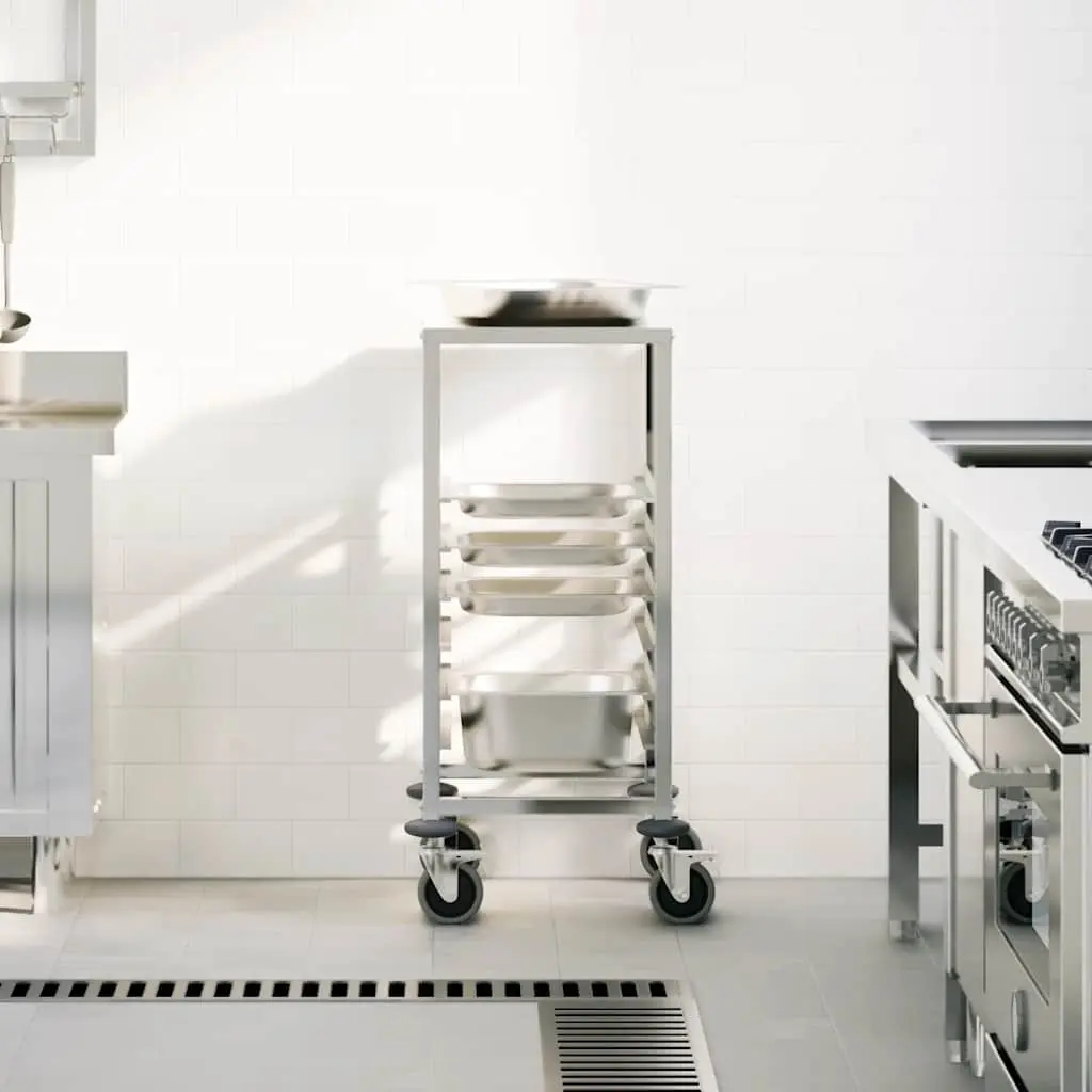 Stainless Steel Kitchen Trolley for Catering 39x55x87 cm