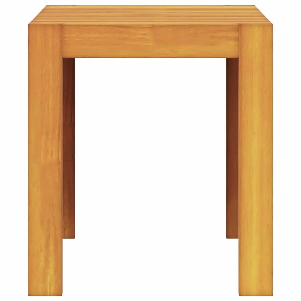 Solid Teak Wood Side Table Outdoor Garden Patio Furniture Brown 43x36x40cm