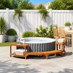 Specifications for the Hot Tub Surround - Acacia Wood, 252x112x55.5cm