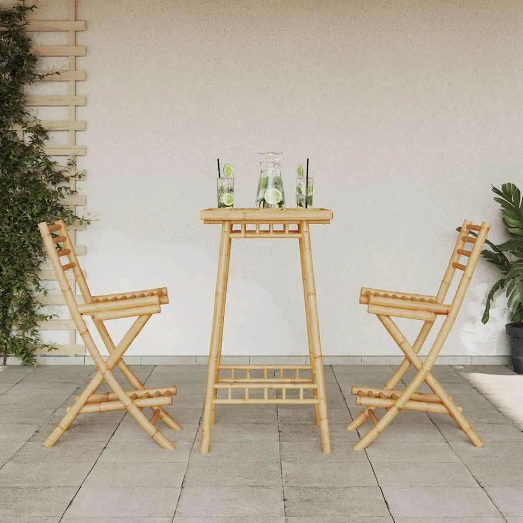Outdoor Bar Stools for Garden Patio Balcony Foldable with Backrest and Footrest Brown 2 Piece
