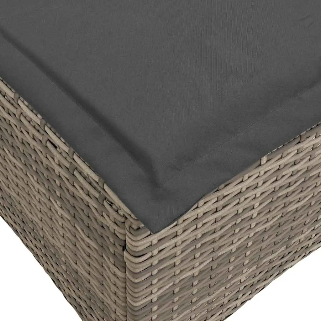 L-shaped Grey Reclining Garden Sofa