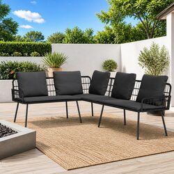 Specifications of L-Shaped Garden Sofa with Steel Frame