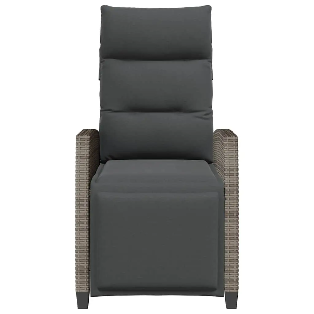 Garden Reclining Chair with Adjustable Backrest and Side Table