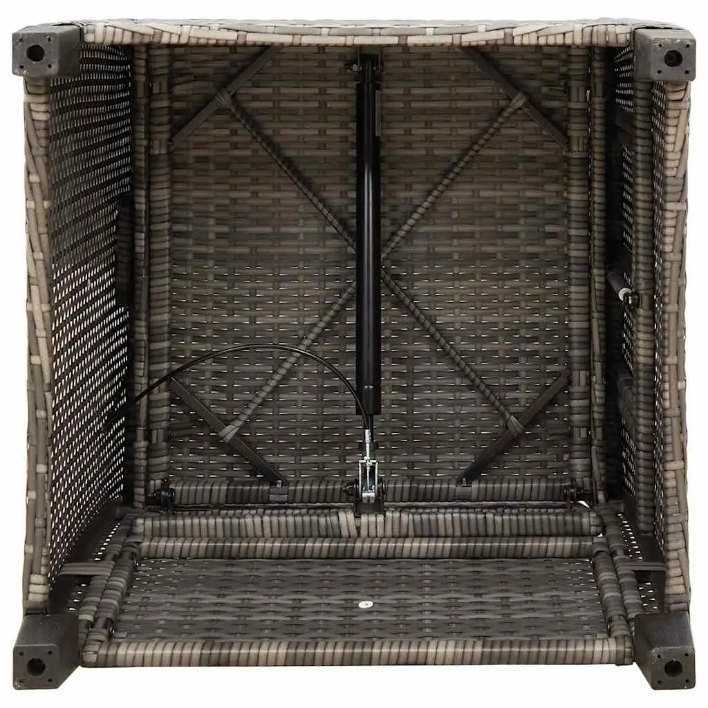 Garden Reclining Chair with Adjustable Backrest and Side Table