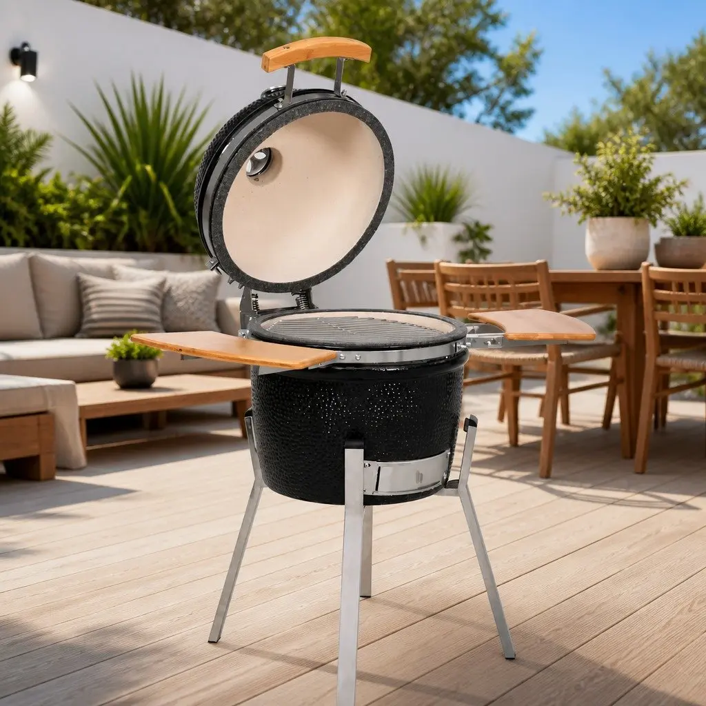 33cm Kamado Grill Smoker with Large Cooking Grid