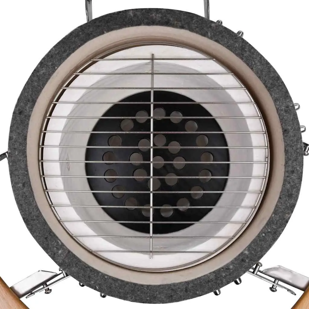 33cm Kamado Grill Smoker with Large Cooking Grid